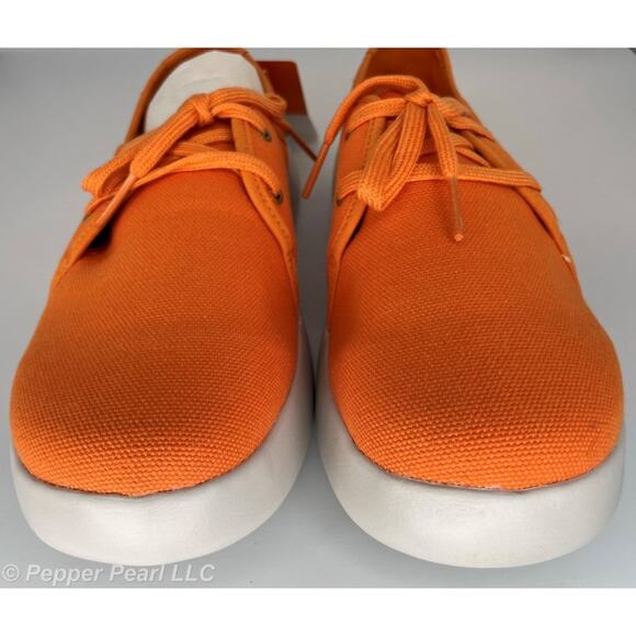 Women's Size 6 Orange Canvas Espadrille Sneaker Comfort Walking Work Casual Shoe - Picture 7 of 11